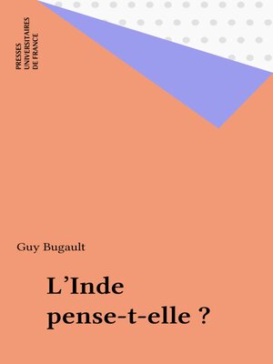 cover image of L'Inde pense-t-elle ?
